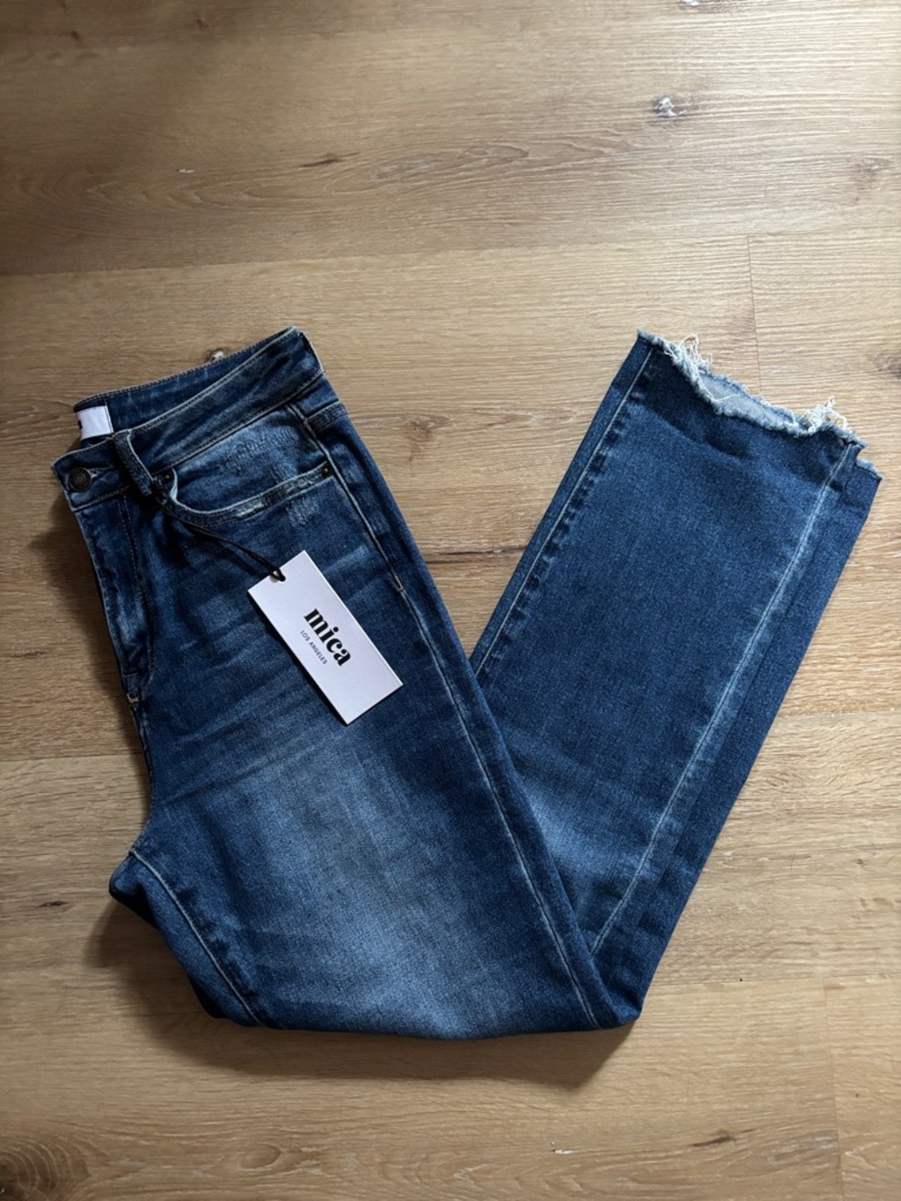Mica Bleue Super High Rise Straight Jeans